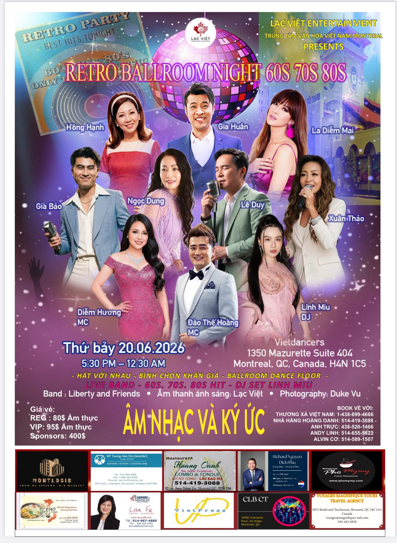 ÂM NHẠC & KÝ ỨC 1– RETRO BALLROOM NIGHT
